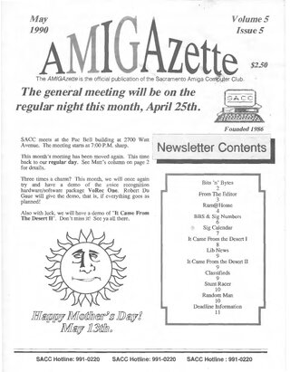 AmigaZette - 1990-05 cover
